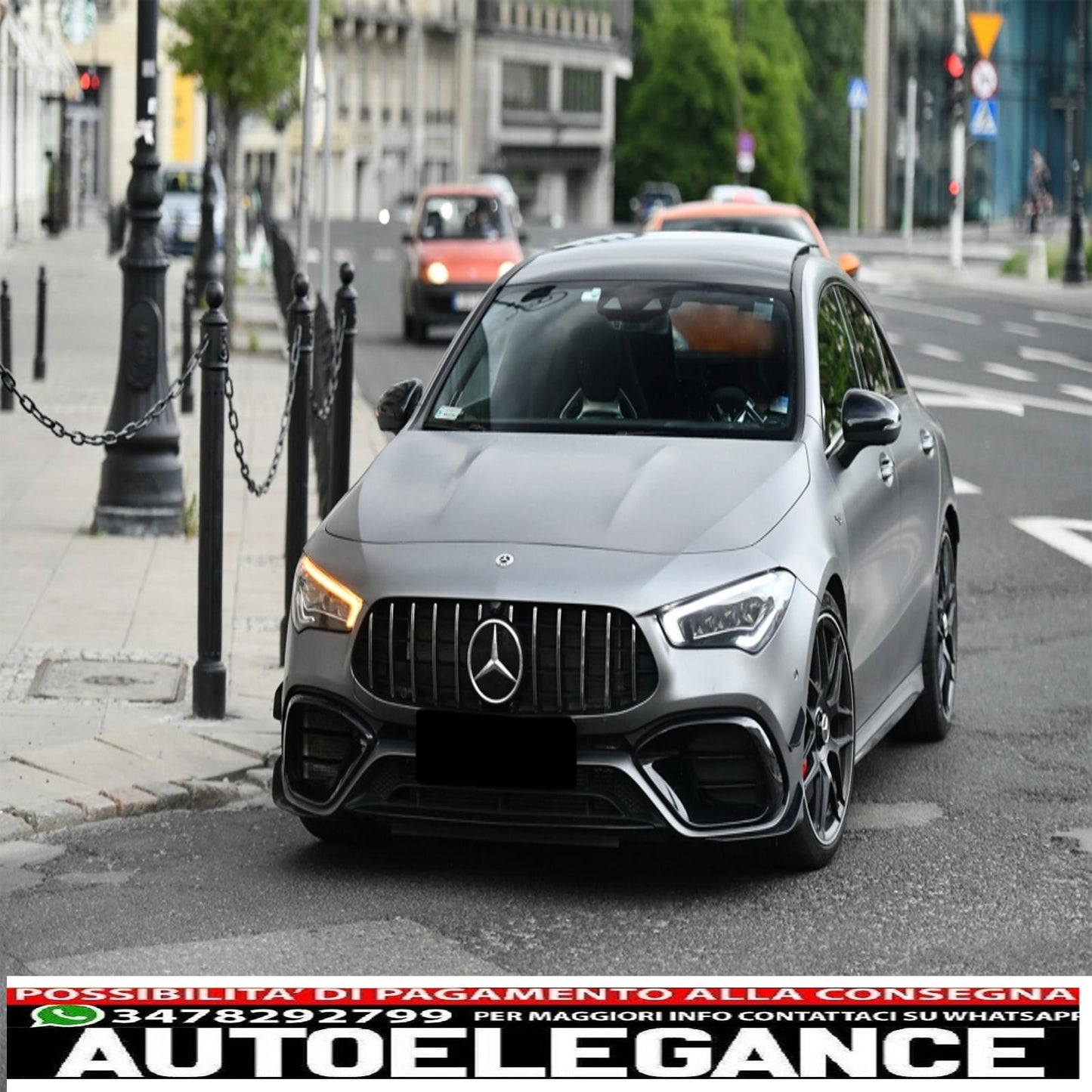 griglia anteriore adatta per mercedes cla x118 c118 (2019-up) gt-r design panamericana cromata