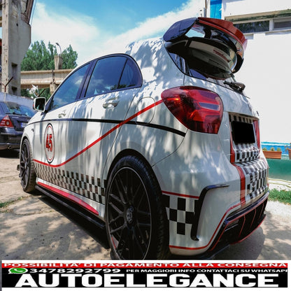 Alette splitter paraurti posteriore adatte per mercedes classe a w176 (2012-2018) a45 aero edition look AUTOELEGANCERICAMBI