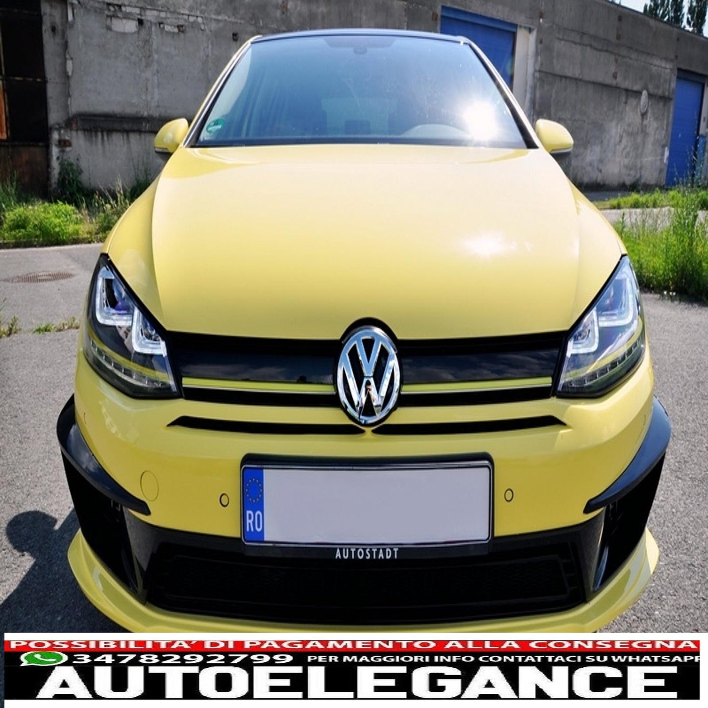 3d led headlight assembly dynamic sequential direction indicators fluid drl with grille suitable for vw golf 7 vii (2012-2017) yellow r400 look