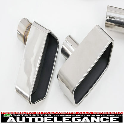 exhaust system suitable for bmw 5 series f10 (2011-2017) with square tailpipes m550i m look (PROMO) 