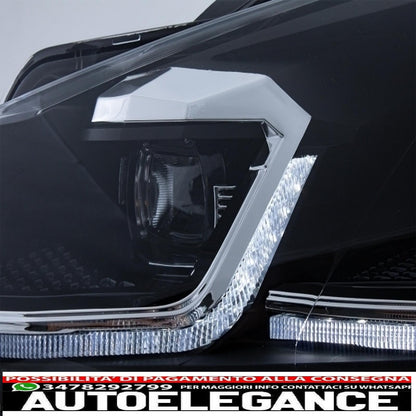 complete body kit suitable for vw golf vi 6 mk6 (2008-2013) r20 design with led headlights and rear lights dynamic cornering light + full exhaust system 