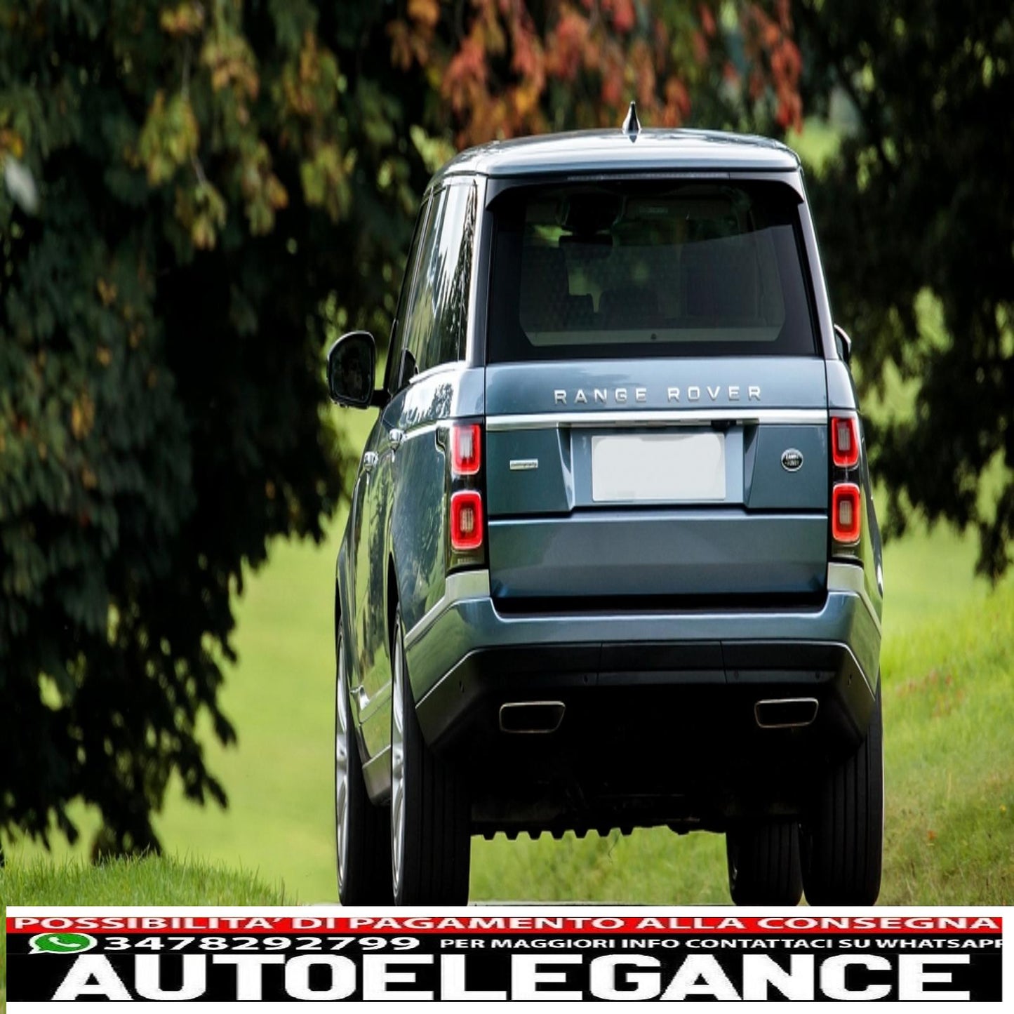 rear bumper with exhaust tips suitable for range rover vogue iv l405 (2013-2017) facelift update 2018+ svo design 