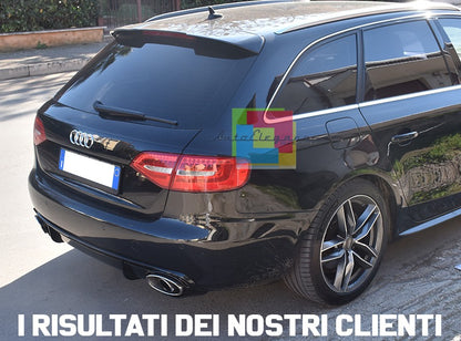 SPOILER TETTO ADATTO PER AUDI A4 B8 RS4 2007-2016 LOOK NERO LUCIDO