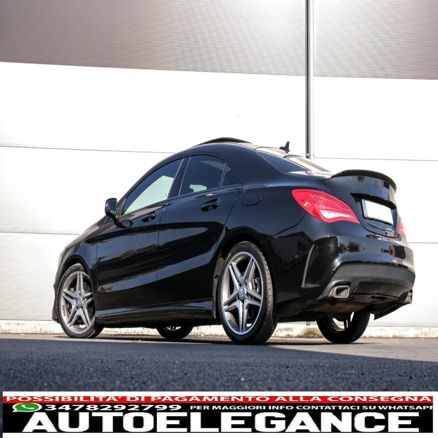 Trunk lid spoiler suitable for mercedes cla c117 w117 (2013-2018) matt black 