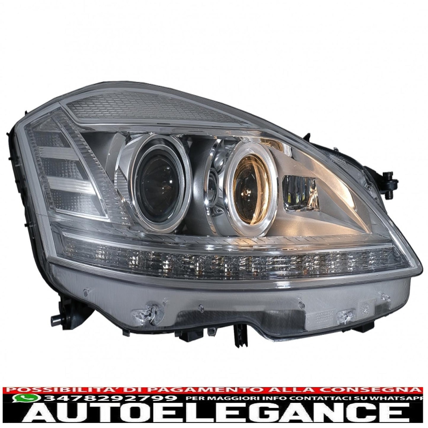 led headlights suitable for mercedes s class w221 (2005-2009) restyling look with sequential dynamic cornering lights