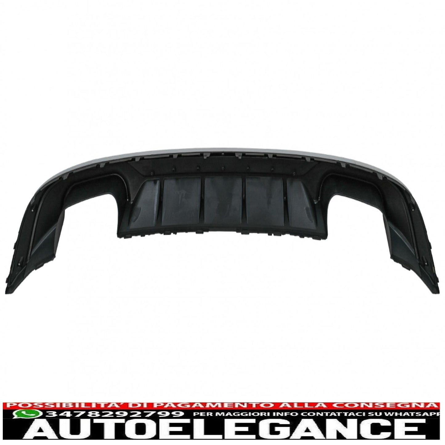 Diffusore a mantovana per paraurti posteriore con sistema di scarico nero adatto per audi a3 8v restyling hatchback sportback (2016-2019) paraurti standard (se) s3 design