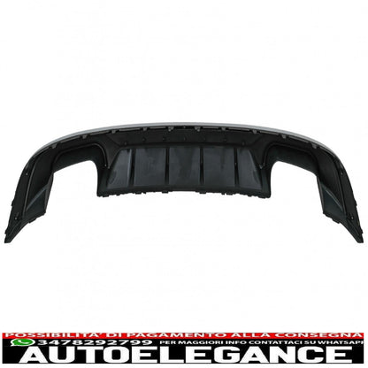 Diffusore a mantovana per paraurti posteriore con sistema di scarico nero adatto per audi a3 8v restyling hatchback sportback (2016-2019) paraurti standard (se) s3 design