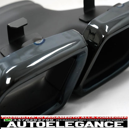 Rear Bumper Diffuser Valance with Black Exhaust Tips Fit for Mercedes C Class C205 A205 Coupe Cabriolet (2014-2019) C63 Design