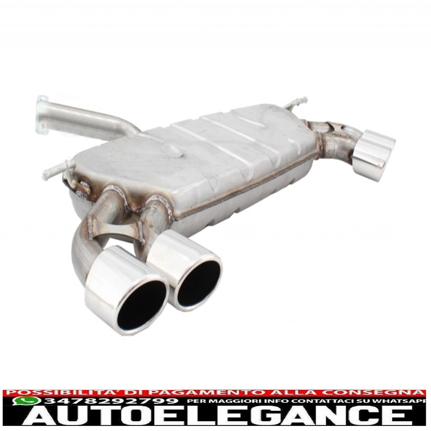 Rear bumper with full exhaust system suitable for vw golf 7 vii mk7 (2013-2017) r design 
