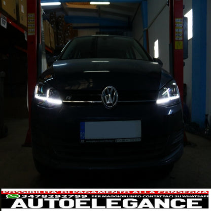 right hand drive led headlights suitable for vw golf 7 vii (2012-2017) facelift g7.5 r line look dynamic sequential cornering lights