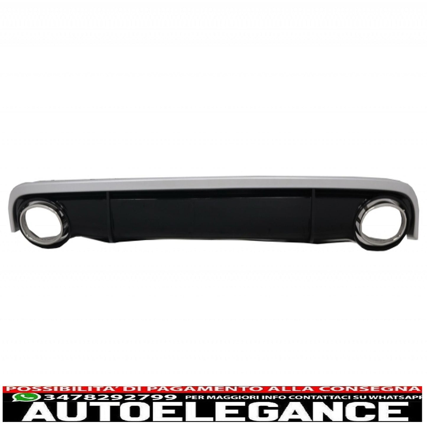 paraurti anteriore con diffusore e terminali di scarico adatti per audi a7 4g pre-facelift (2010-2014) design rs7