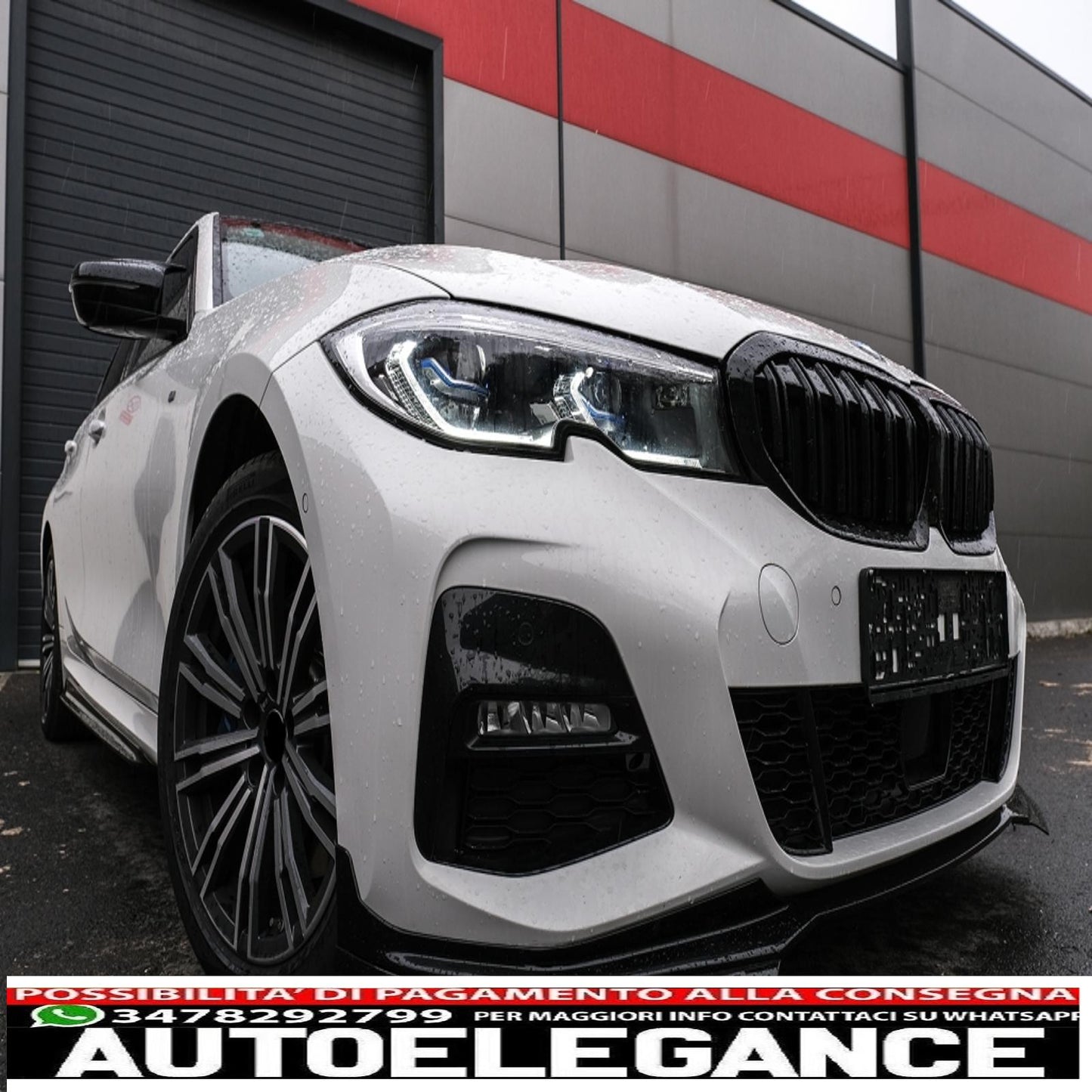 Calotte specchietti adatte per BMW Serie 3 G20 G21 G28 (2017-up) Piano Black M Sport Design LHD AUTOELEGANCERICAMBI