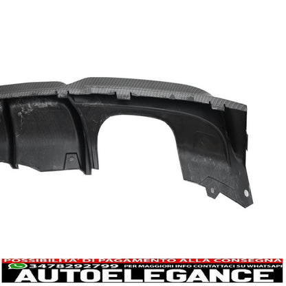 spoiler anteriore con diffusore posteriore uscita singola/doppia in carbonio e terminali di scarico in fibra di carbonio opaca adatto per BMW Serie 3 F30 F31 (2011-up) limousine Touring M Performance Design