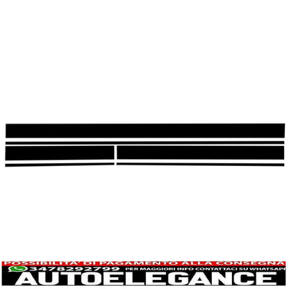 Pacchetto diffusore posteriore e terminali di scarico neri per mercedes classe A W176 (2012-up) con decalcomanie laterali adesive in vinile nero opaco