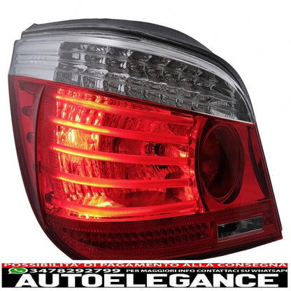 led rear lights suitable for bmw 5 series e60 (04.2003-03.2007) red transparent lci facelift design