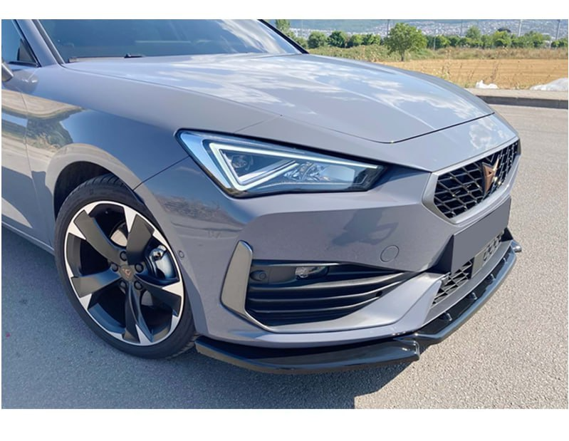 SPLITTER ADATTO PER SEAT CUPRA LEON 2020+ LOOK SPORTIVA NERO LUCIDO