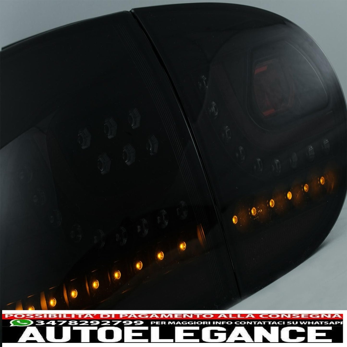 fanali posteriori a led fumé nero luci sequenziali dinamiche con estensione paraurti posteriore e minigonne laterali adatti per vw golf 5 (2004-2007) design urban style r32