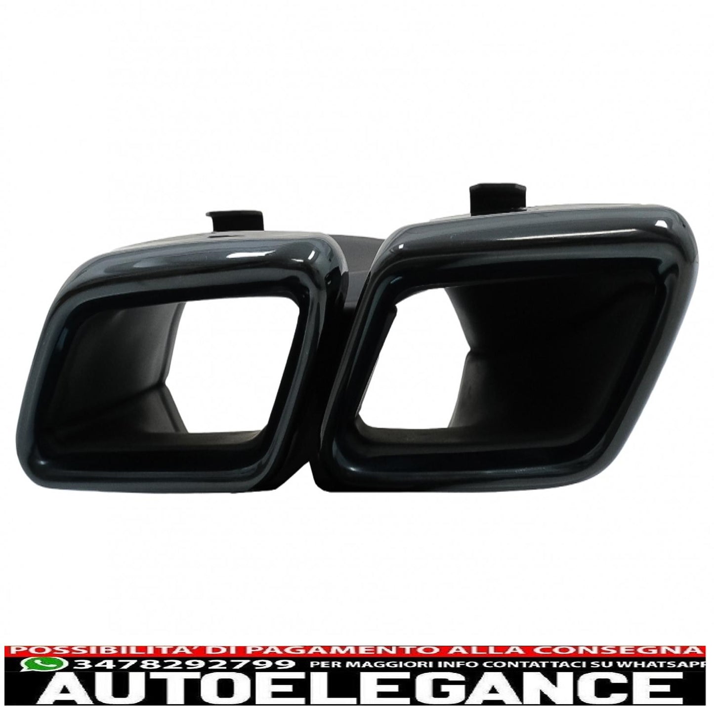 Exhaust tips for mercedes c class w205 s205 c205 a205 e class w213 s class w222 gle c292 gle w166 glc w253 x253 c253 c217 (2014-up) emerald black