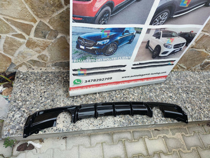 DIFFUSER SUITABLE FOR BMW 3 SERIES F30 F31 MSPORT 1+1 GLOSSY BLACK SPORTY LOOK