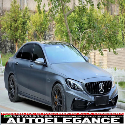 Cofano anteriore adatto per mercedes classe c w205 s205 c205 a205 (2014-up) design c63 AUTOELEGANCERICAMBI