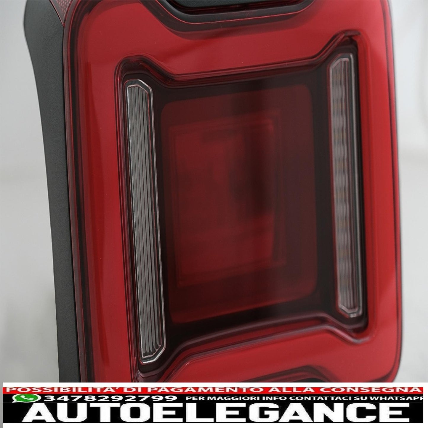 fanali posteriori full led adatti per jeep wrangler iv jl/jlu (2018-up) rossi con accensione dinamica e luci di svolta sequenziali