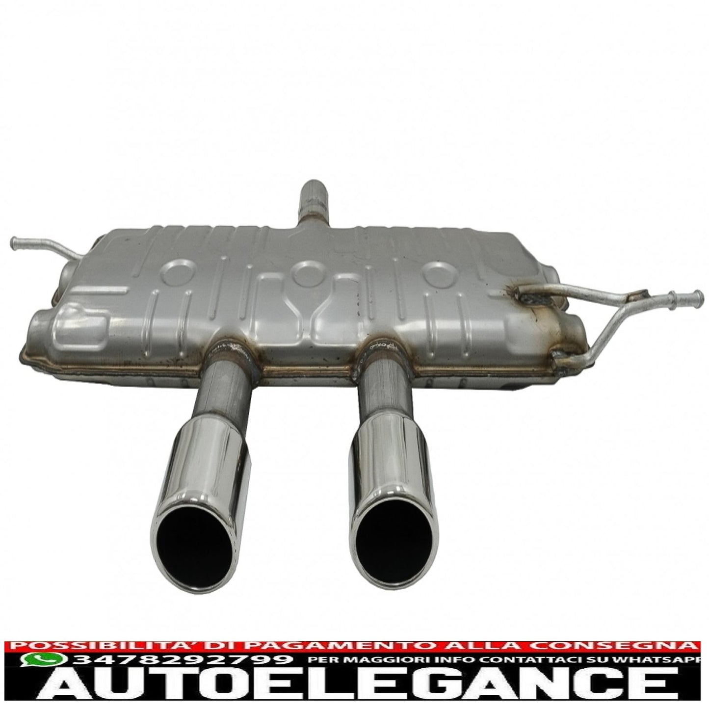 diffusore mantovana paraurti posteriore con impianto di scarico completo adatto per vw golf 6 vi (2008-2012) r20 look solo per paraurti standard