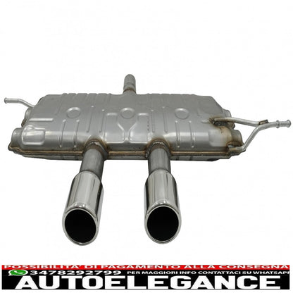 diffusore mantovana paraurti posteriore con impianto di scarico completo adatto per vw golf 6 vi (2008-2012) r20 look solo per paraurti standard