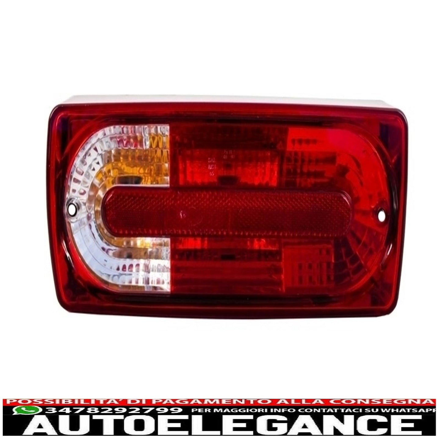 Rear bumper suitable for mercedes w463 g-class (1989-2017) with red transparent rear lights design g63 g65 