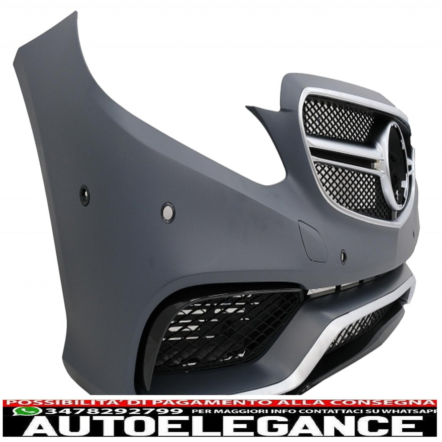 complete body kit with exhaust tips and led xenon headlights suitable for mercedes e class w212 (2013-2016) e63 design
