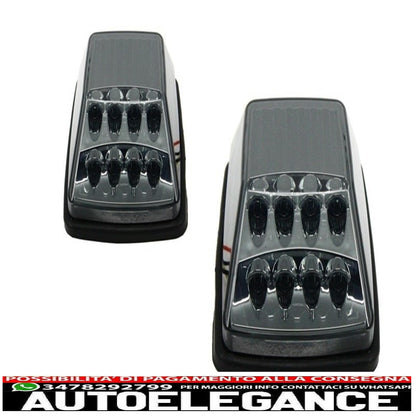 aggiungi strisce modanature porta con decalcomanie laterali adesivo in vinile grigio scuro e luci di svolta adatte per mercedes classe g w463 (1989-2015) AUTOELEGANCERICAMBI