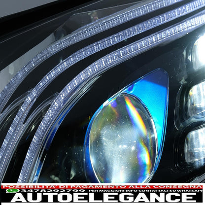 fari anteriori full led adatti per mercedes classe c w205 s205 (2014-2020) design w222 con guida a sinistra