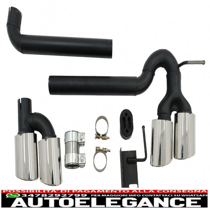 Diffusore mantovana paraurti posteriore con sistema di scarico completo adatto per audi a3 8v facelift (2016-2019) berlina cabrio rs3 solo design paraurti s-line pianoforte nero