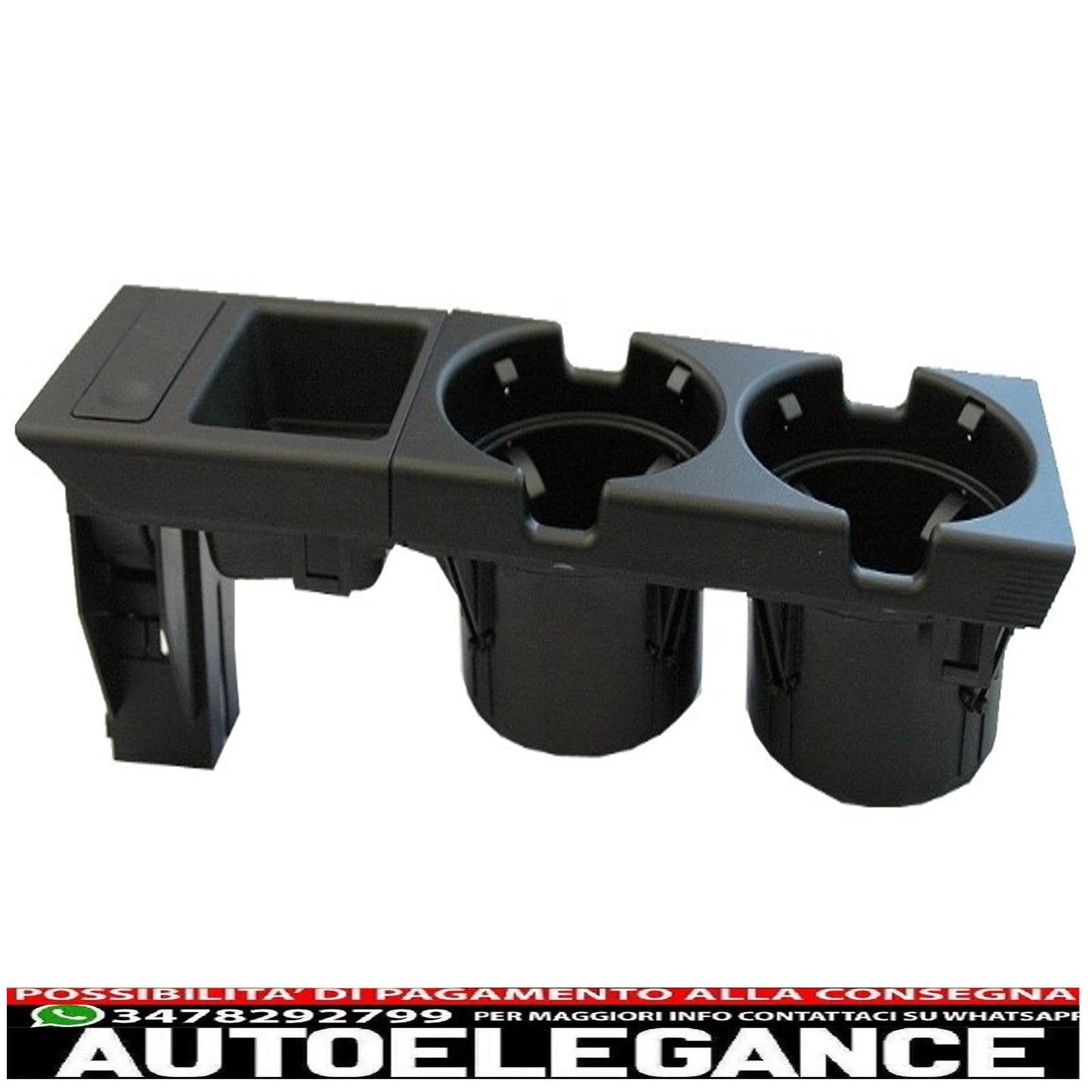cup holder and coin holder suitable for bmw 3 series e46 (1998-2005) black