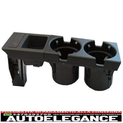 cup holder and coin holder suitable for bmw 3 series e46 (1998-2005) black