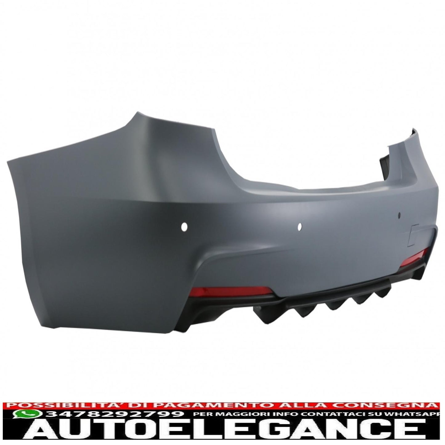 kit carrozzeria completo con diffusore e doppio sistema di scarico doppio adatto per BMW Serie 3 F30 (2011-2019) design M-Performance