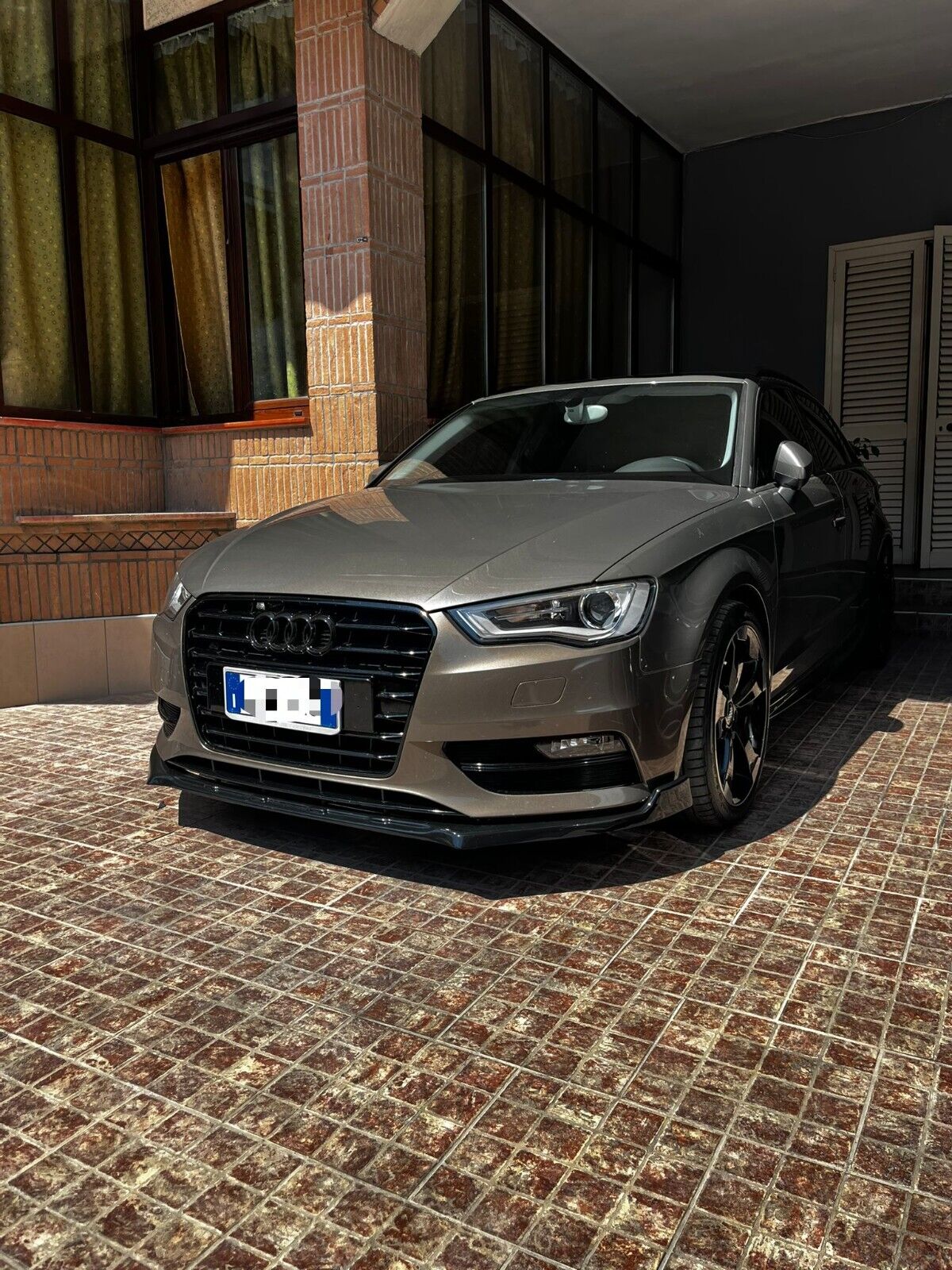 SPLITTER SUITABLE FOR AUDI A3 8V 2012-2016 STANDARD SLINE LOOK GLOSSY BLACK 