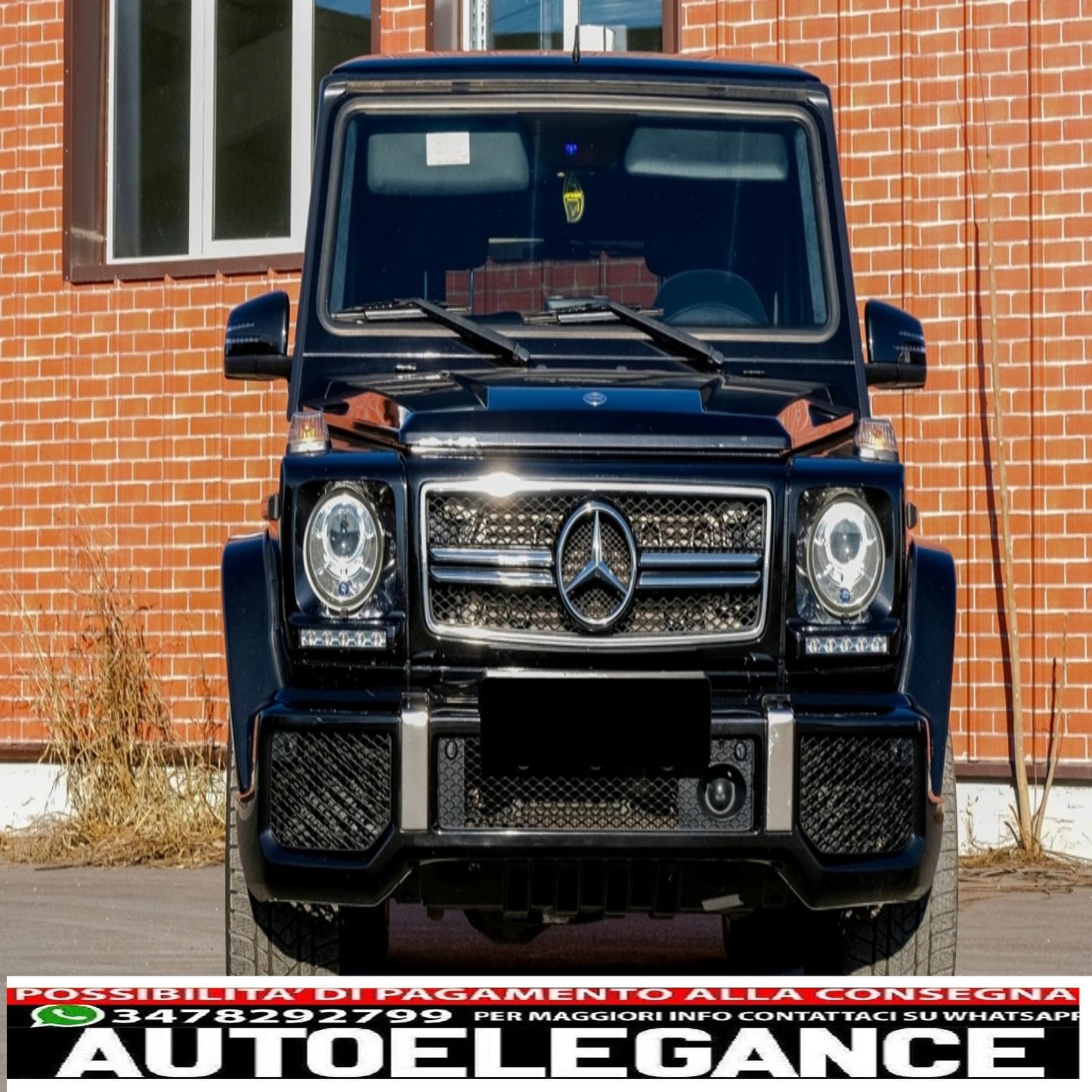 fari anteriori cromati adatti per mercedes classe g w463 (1989-2012) look bi-xeno