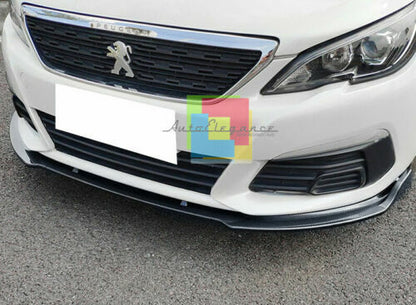 SPLITTER PER PEUGEOT 308 II LAMA SOTTO PARAURTI ANTERIORE IN ABS LOOK SPORTIVO