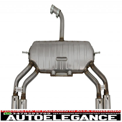Diffusore a mantovana per paraurti posteriore con sistema di scarico adatto per audi a3 8v restyling berlina convertibile (2016-2019) design s3 solo per s line