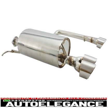 rear bumper suitable for bmw 5 series e60 (2003-2010) with full exhaust system twin double quad m5 design