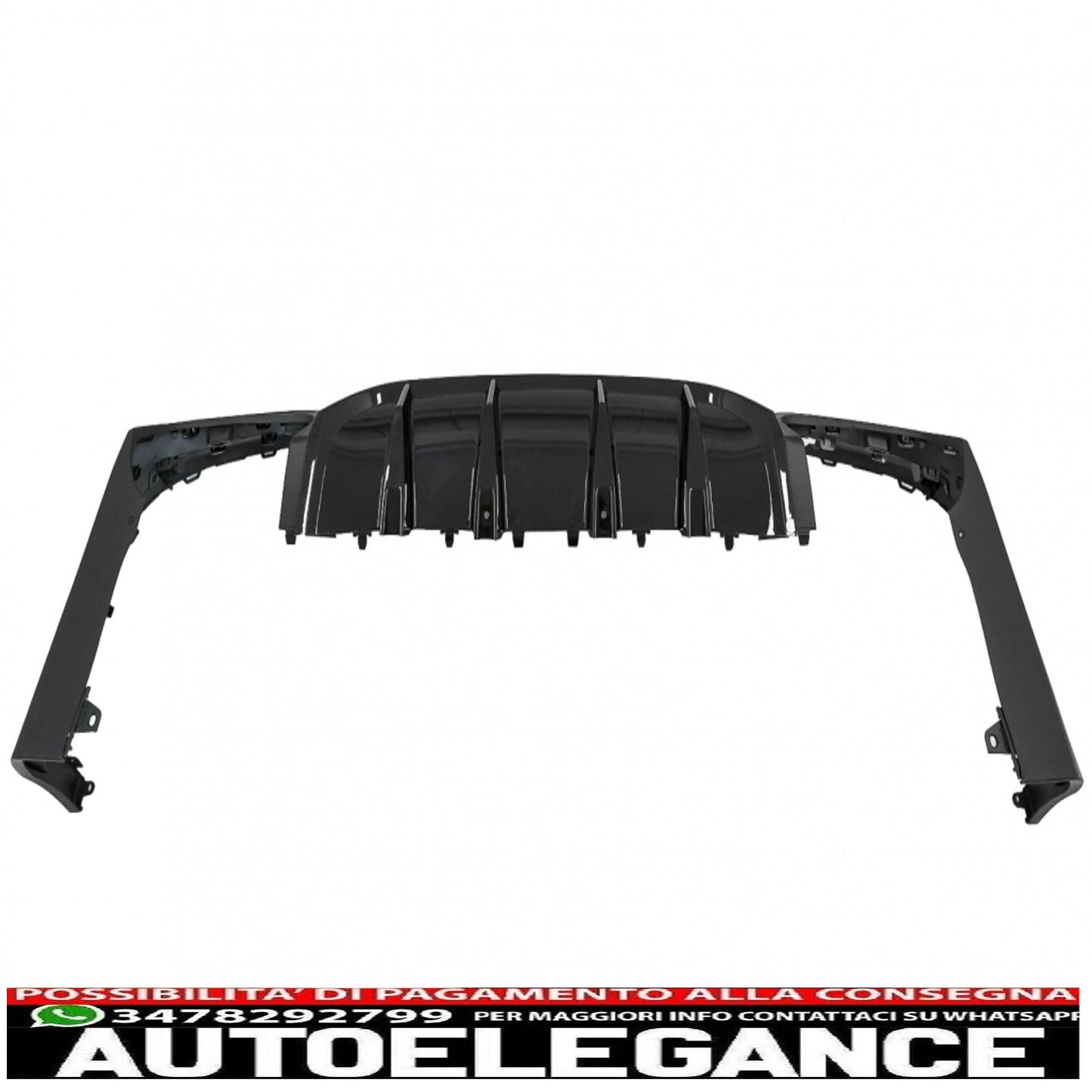 Rear diffuser with black exhaust tips suitable for mercedes glc suv x253 facelift (2020-) glc43 design night package 