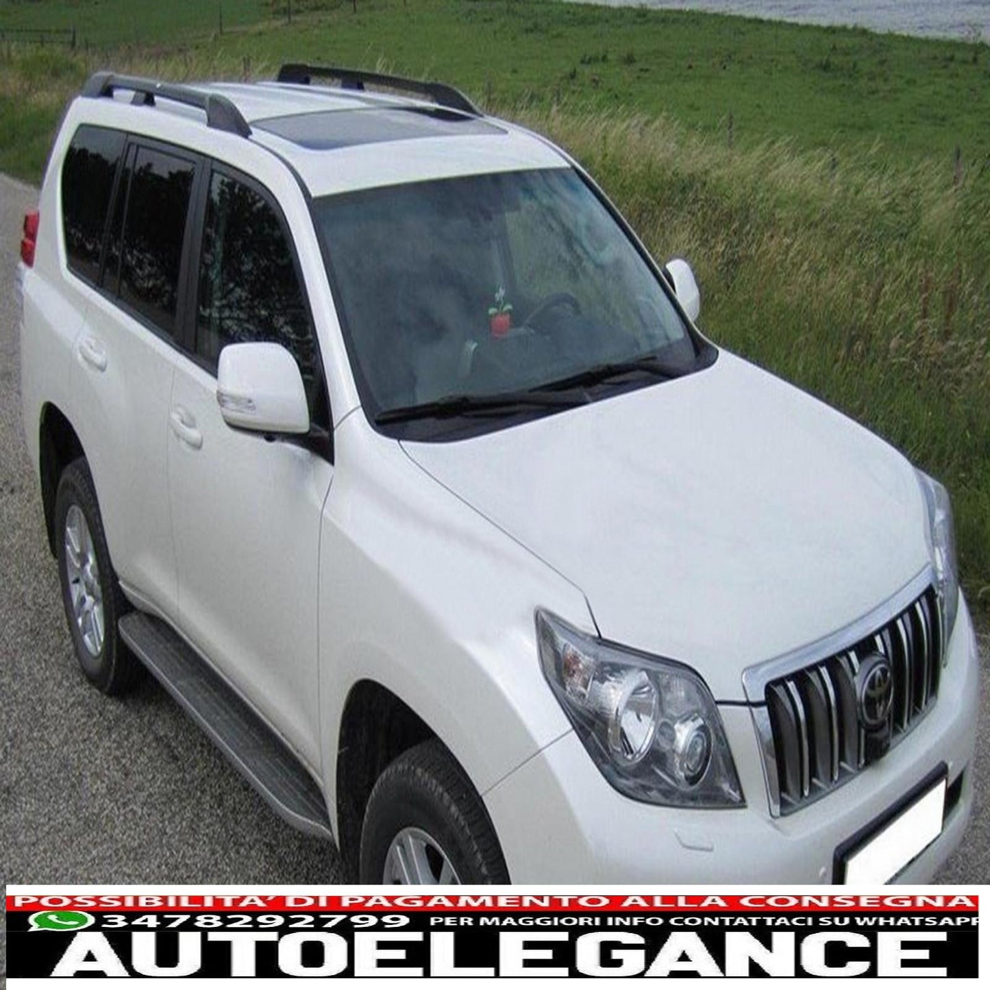 portapacchi mancorrenti sul tetto adatti per toyota land cruiser prado f j150 (2009-up) nero