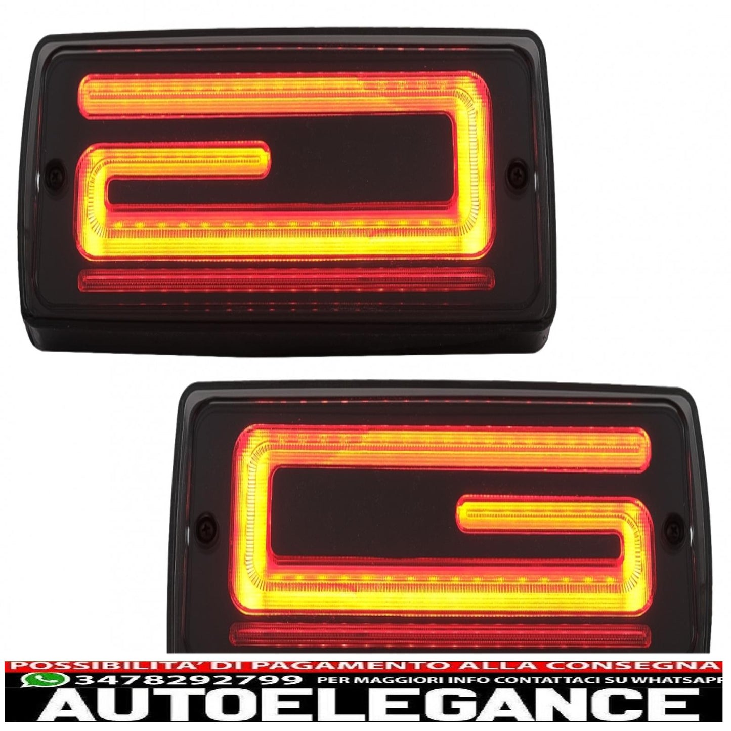 led rear lights light bar suitable for mercedes g class w463 (2008-2017) restyling 2018 dynamic design sequential cornering lights dynamic start smoke