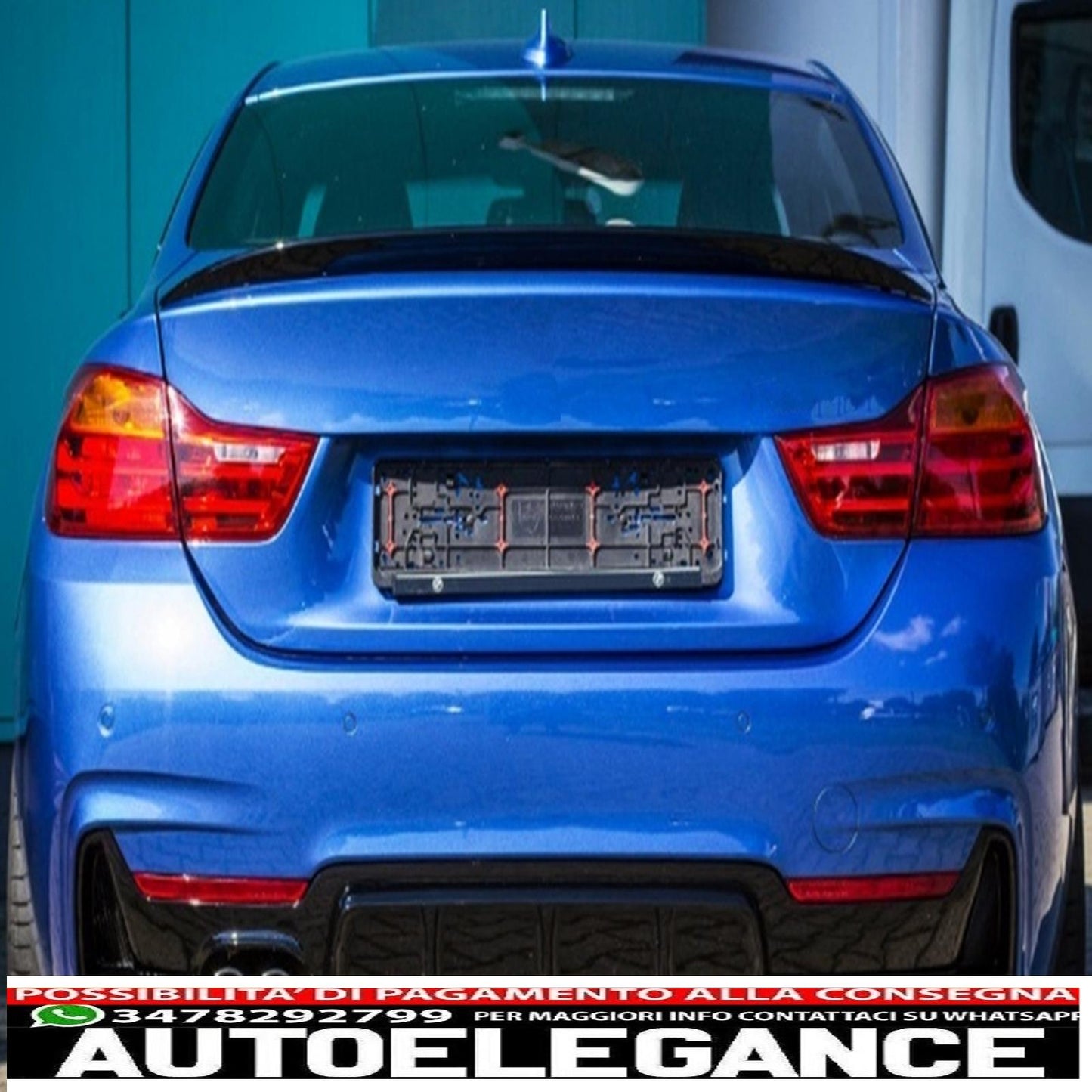 Rear bumper diffuser suitable for bmw 4 series f32 f33 f36 (2013-2019) coupe cabrio m design left double outlet piano black