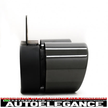 Punte marmitta di scarico adatte per bmw serie 5 f10 f11 (2011-2017) m5 lci design nero