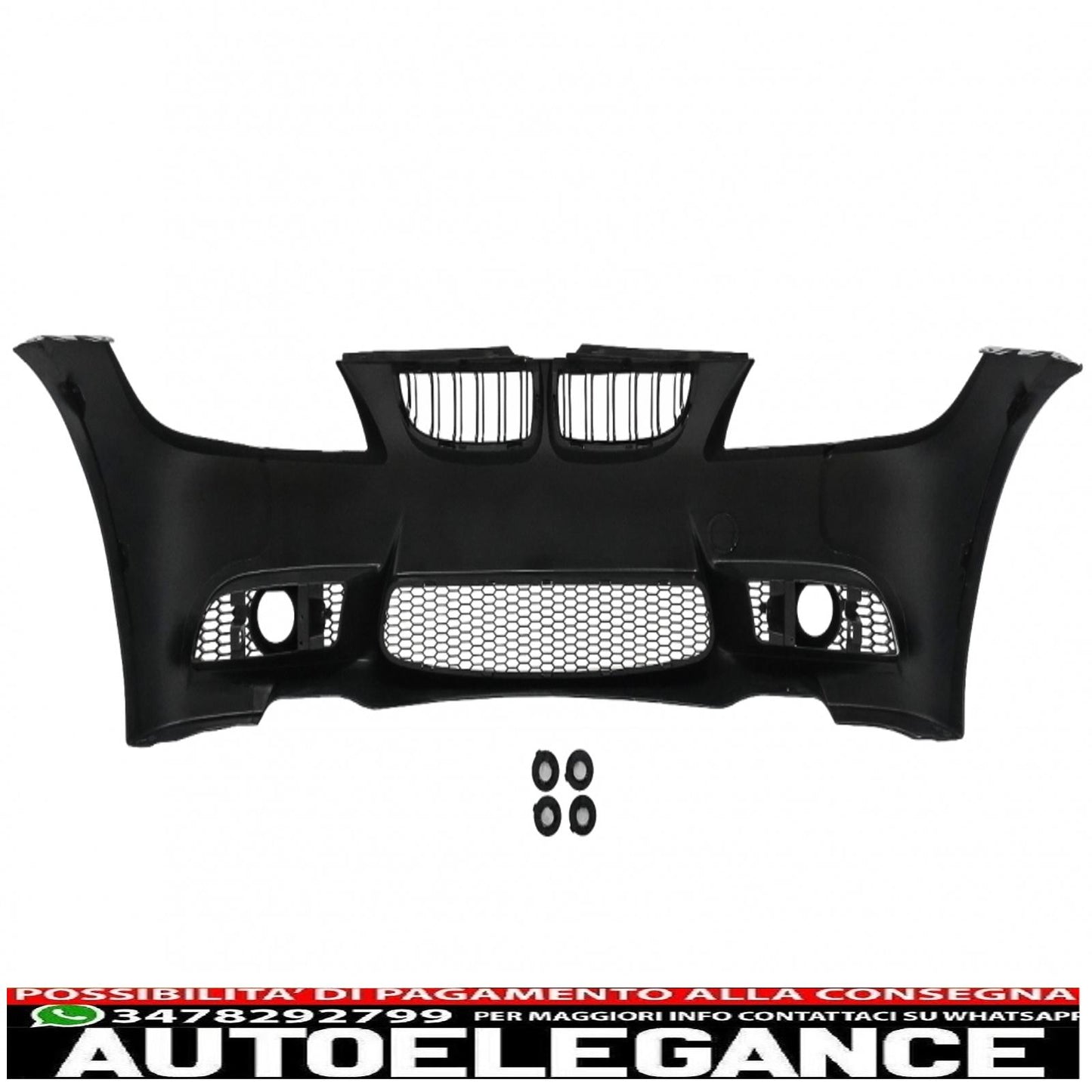 Paraurti anteriore con griglie a doppio rene adatto per bmw serie 3 e90 e91 lci (2008-2011) berlina touring m3 design