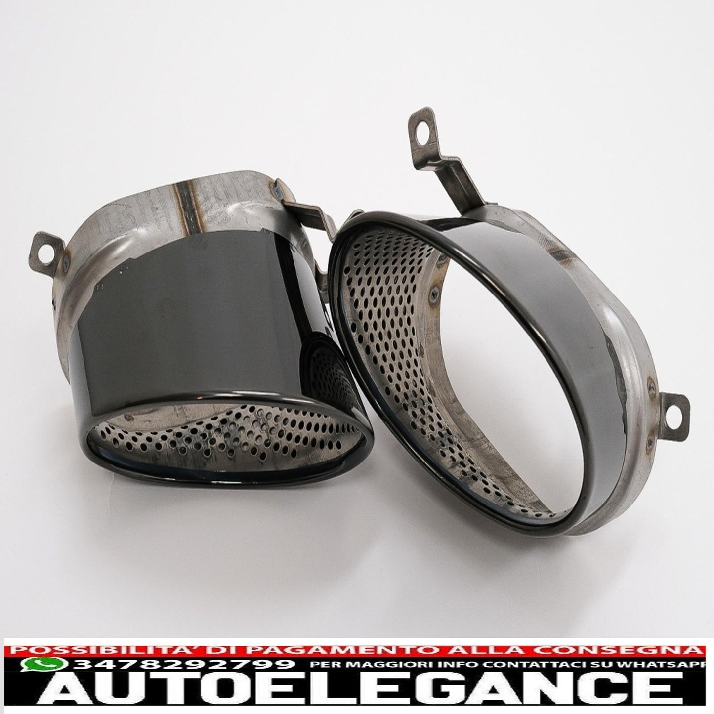 Diffusore e terminali di scarico per mantovana paraurti posteriore adatti per audi a6 4g facelift (2015-2018) design rs6 solo nero paraurti s-line