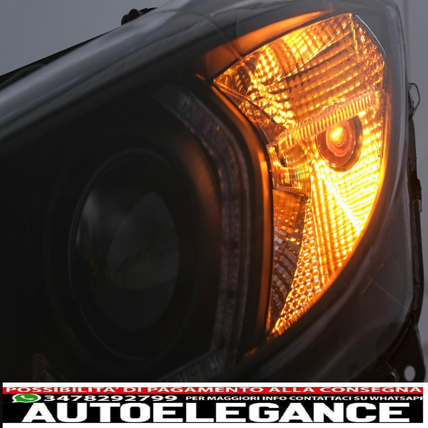 xenon angel eye headlights suitable for bmw 3 series f30 f31 sedan touring (10.2011-05.2015) black 