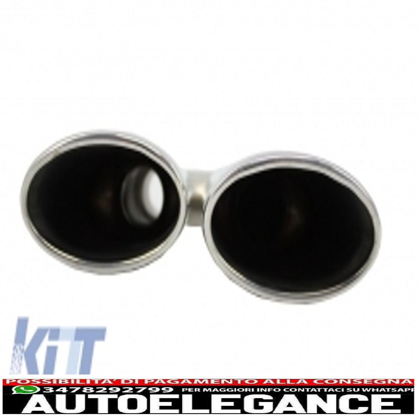 Diffusore d'aria con mantovana per paraurti posteriore con terminali di scarico adatto per mercedes classe c w204 c204 amg sport line (2012-2014) limousine coupé