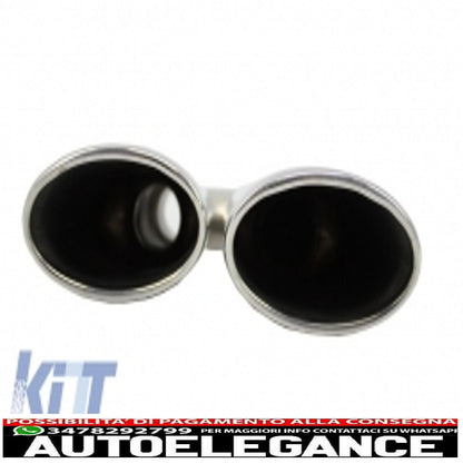 Diffusore d'aria con mantovana per paraurti posteriore con terminali di scarico adatto per mercedes classe c w204 c204 amg sport line (2012-2014) limousine coupé